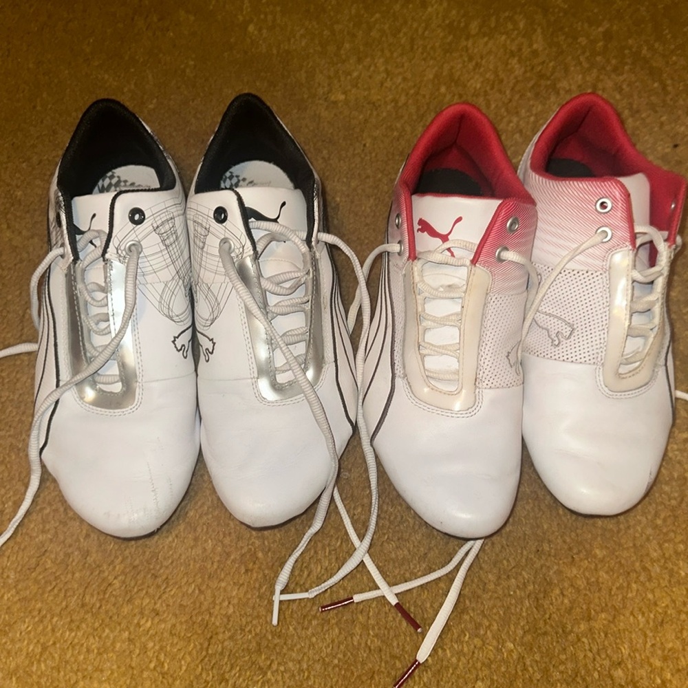 Two pairs puma gym shoes